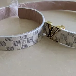 Louis Vuitton ホワイトラバーベルト Louis Vuitton ホワイト ラバーベルト STRAP TAMBOUR RUBBER
